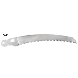 Pole Saw Replacement Blade with a curved design featuring sharp teeth along the lower edge. Includes a small attachment clip.