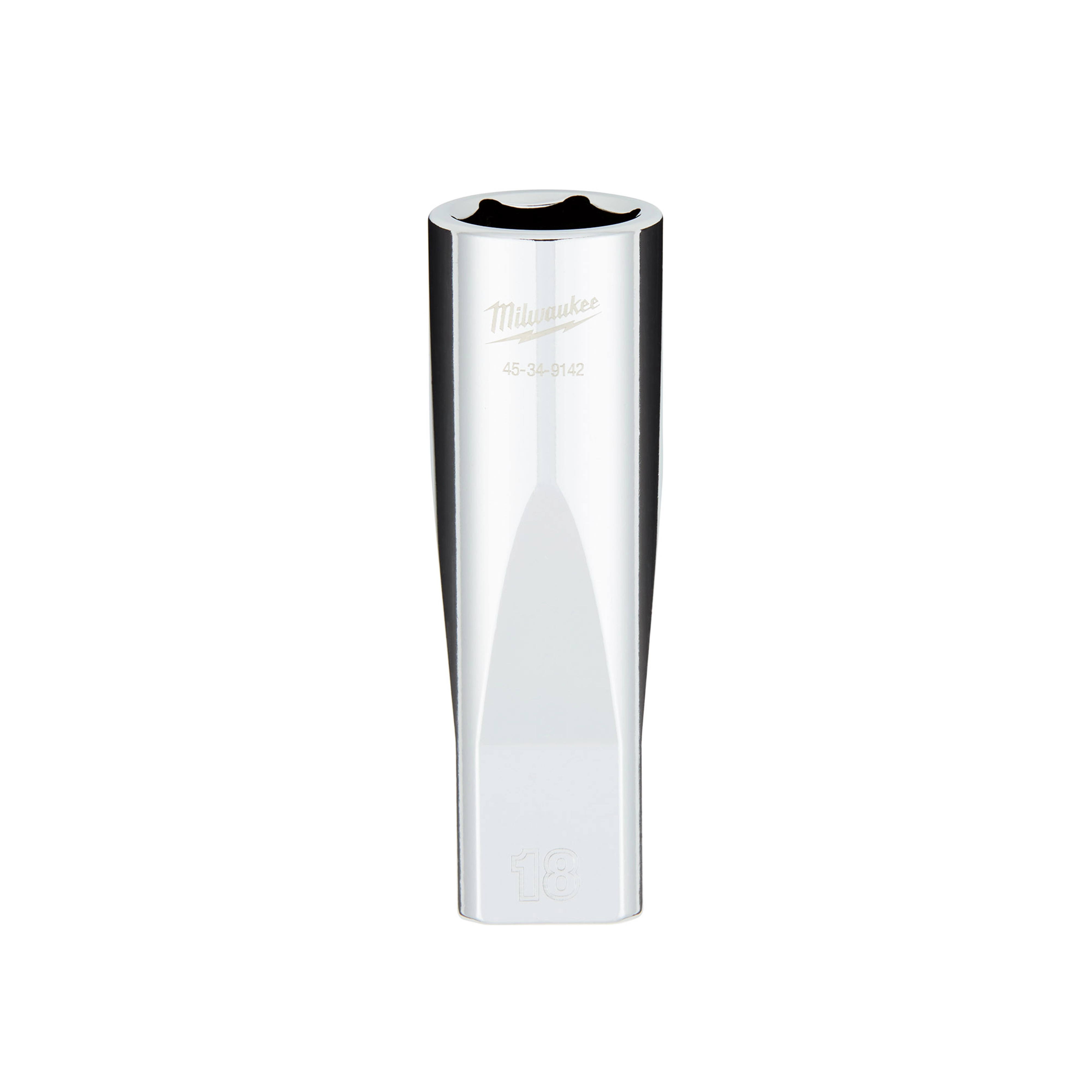 1/2" Drive 18MM Metric 6-Point Deep Socket with FOUR FLAT™ Sides