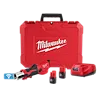 M12 FORCE LOGIC Press Tool Kit w/ ONE-KEY includes a red press tool, two batteries, a charger, and a red carrying case.