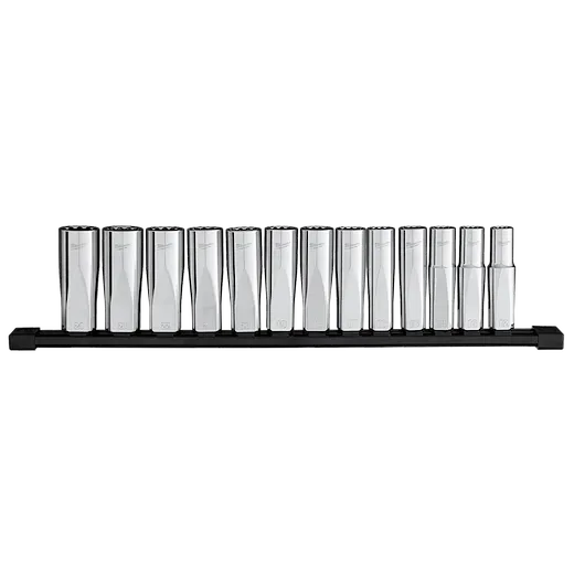 13pc 1/2” Drive 12-Point Deep Well Metric Socket Set