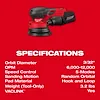 M18 FUEL™ 5" Random Orbital Sander, view 26