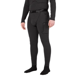 Milwaukee Heated Merino Wool Baselayer Pants in dark gray. Features elastic waistband, a front pocket, and heated functionality.