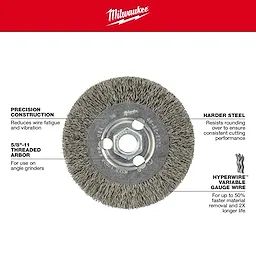 4" Radial Crimped Wheel - Carbon Steel features precision construction, harder steel, and Hyperwire gauge wire for durability.