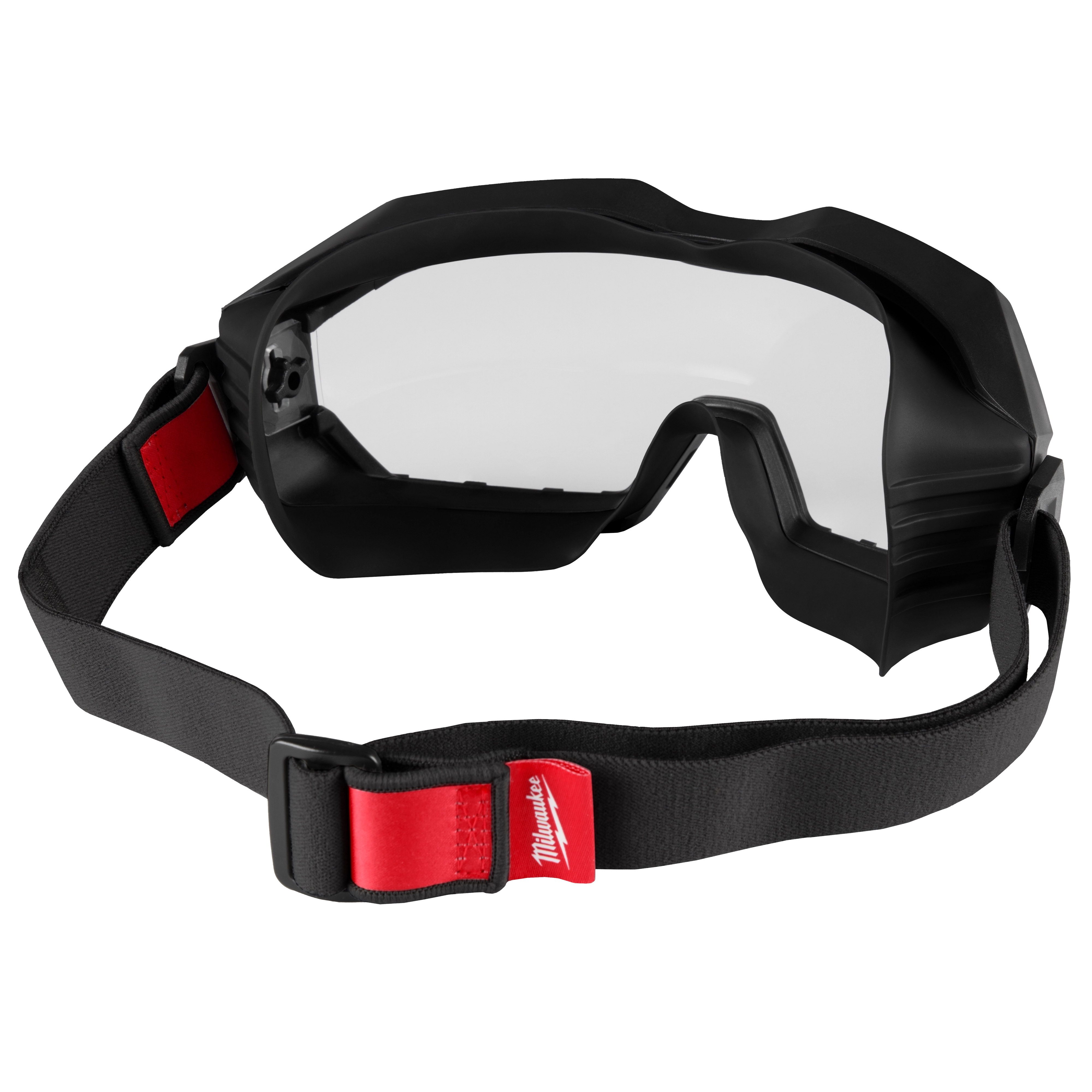 Vented Goggles - Clear Dual Coat Lens with adjustable black strap and red buckle, providing eye protection with anti-fog features.