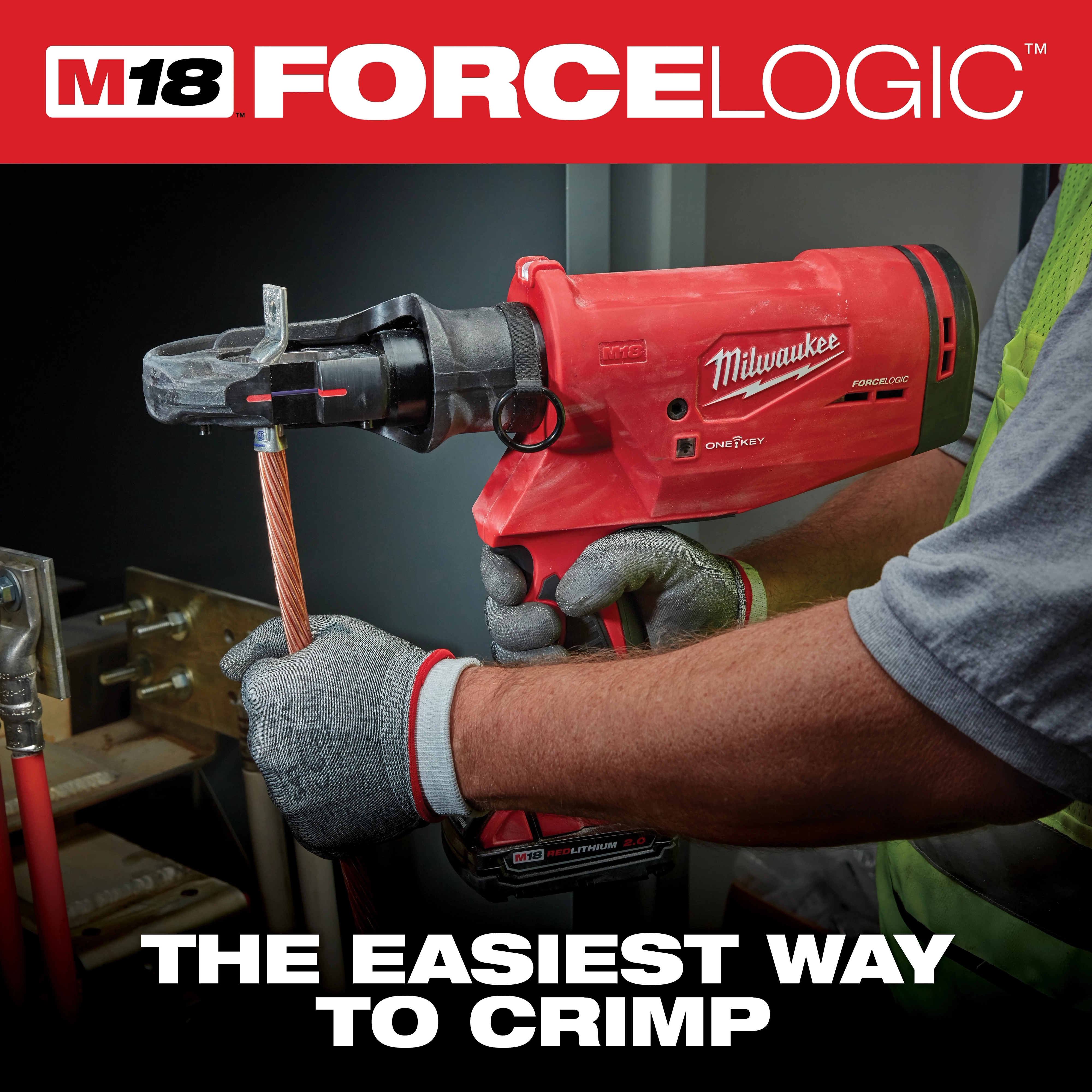 M18™ FORCE LOGIC™ 750 MCM Crimper Kit - 3