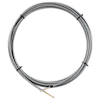 A coiled, gray 1/4" x 35' Chain Snake Cable is secured with black ties. The cable has a steel tip on one end, used for unclogging drains.