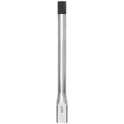 3/8" Drive 3/8" Long Hex Bit Socket with a metallic body and black hexagonal end. The tool has a polished exterior and is used to fit hexagonal fasteners.