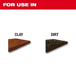 Clay and Dirt for use in various settings, displaying two triangular sections, one with clay soil and the other with grassy dirt.