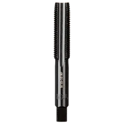 9/16"-18 NF Straight Flute Plug Tap with black finish, featuring straight flutes for cutting and forming threads in metal.