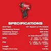 M12 FUEL™ Stubby 1/2" Impact Wrench w/ Pin Detent, view 23