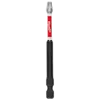 Image of a SHOCKWAVE™ 3-1/2" Impact Duty TORX® T27 Power Bit, featuring a black base, and a red and white section with the Milwaukee logo. The pack includes 25 bits, designed for durability and high performance.