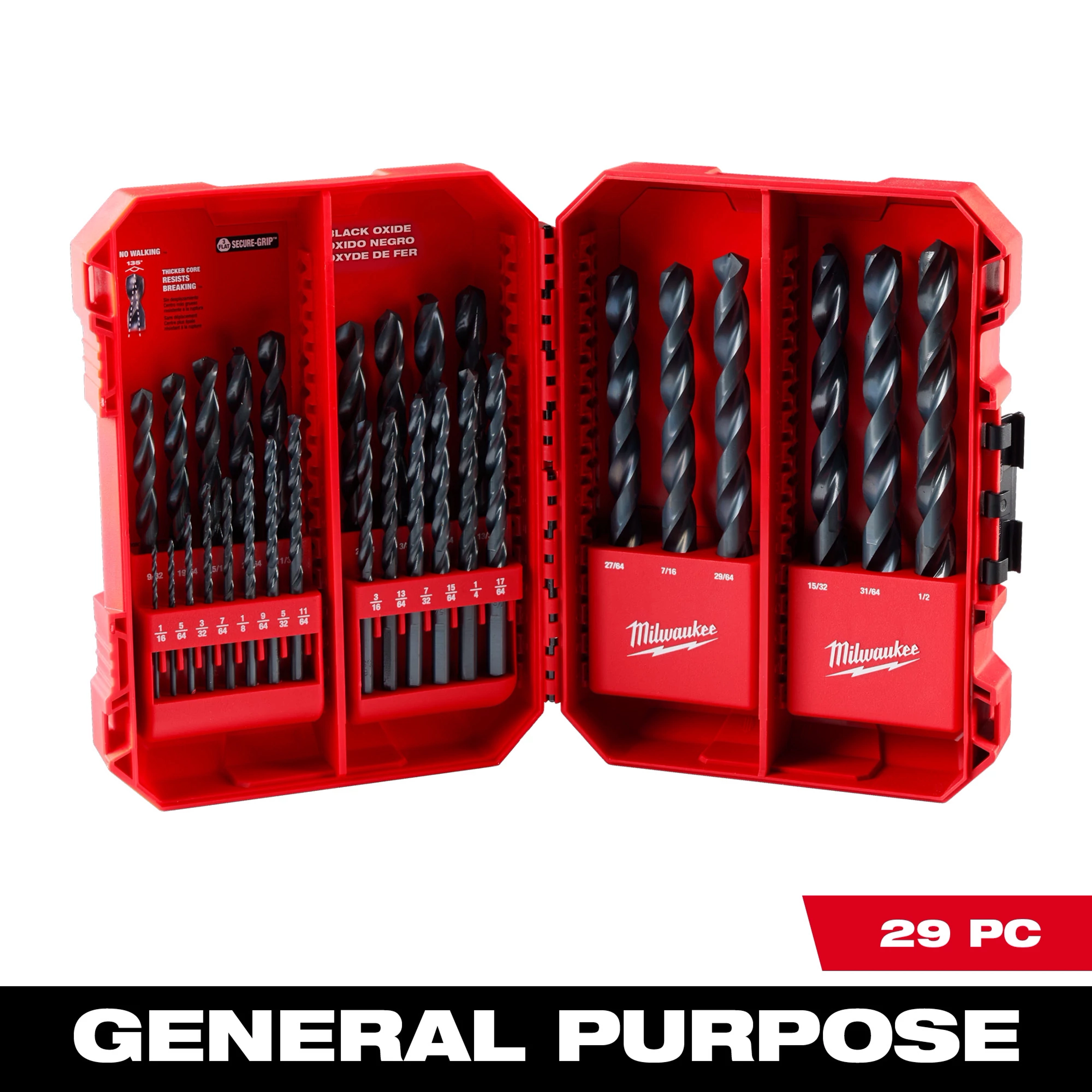 THUNDERBOLT® Black Oxide Drill Bit Set - 29PC
