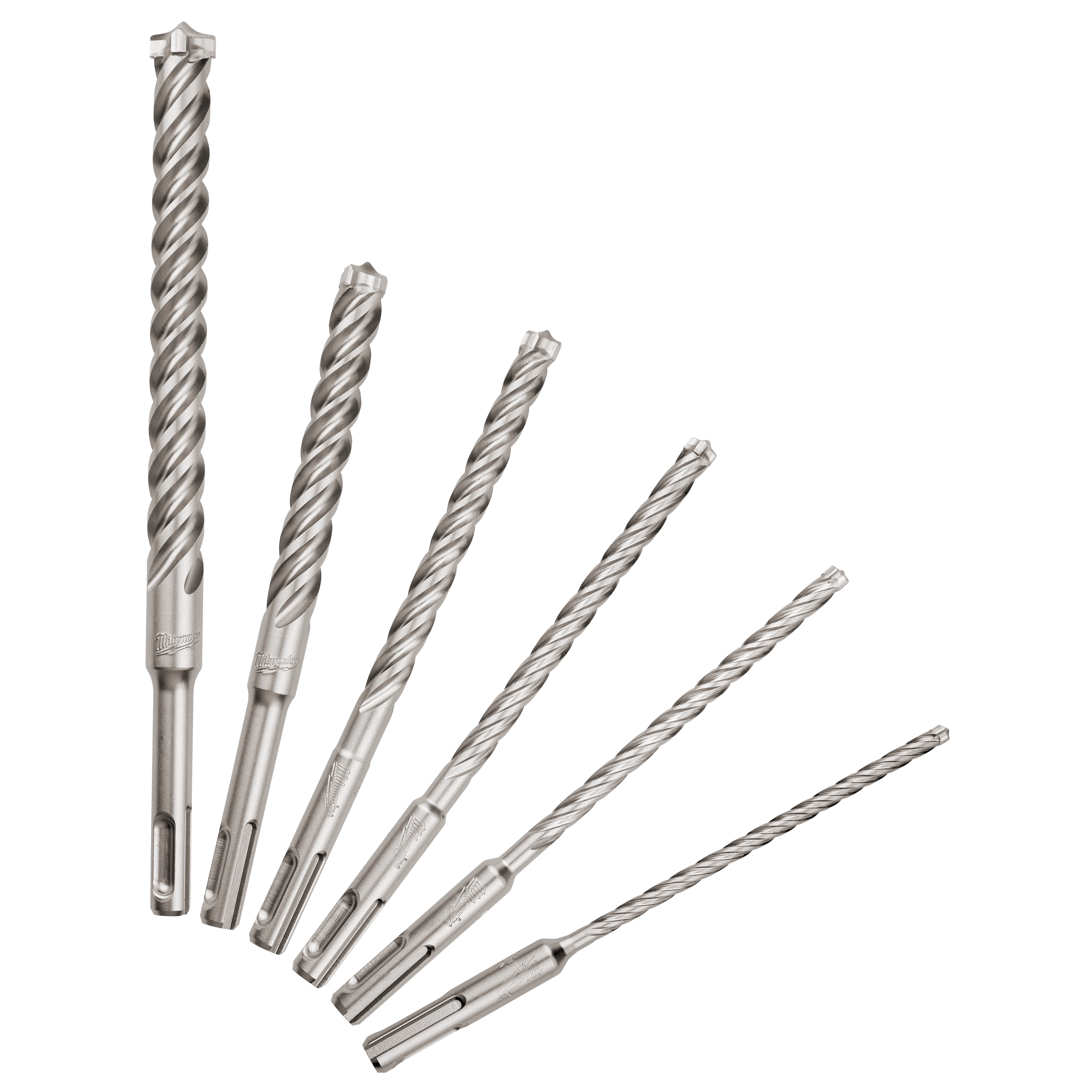 6pc. SDS Plus MX4 4-Cutter Solid Carbide bit set