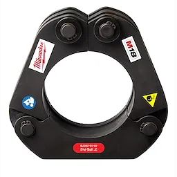 3” IPS XL Ring designed for the M18 FORCE LOGIC Long Throw Press Tool. Circular black metal ring with bolts and labels.