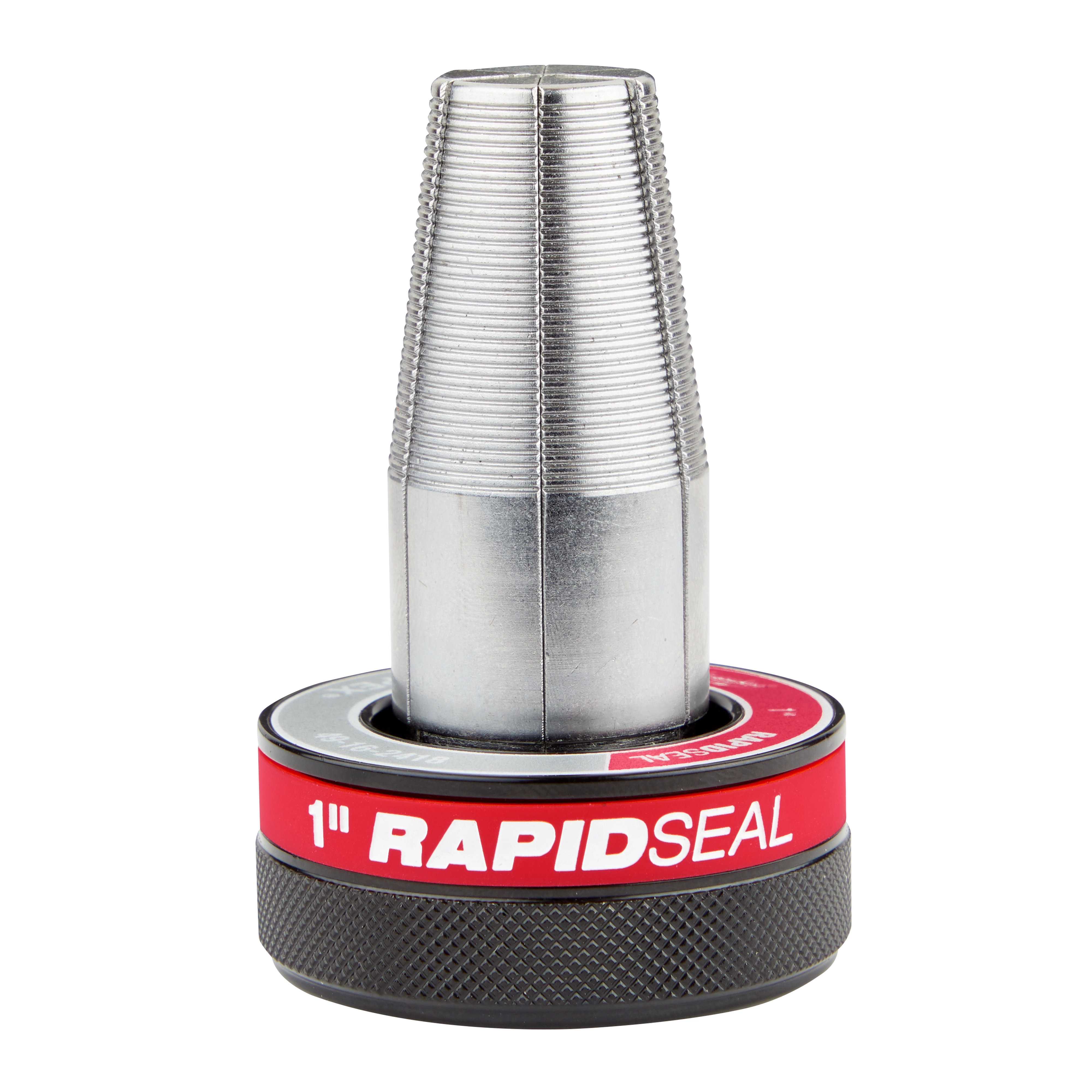 The ProPEX® Expander Head with RAPID SEAL™, 1" is a specialized tool attachment with a durable metal body and a red and black base labeled "1” RAPID SEAL".