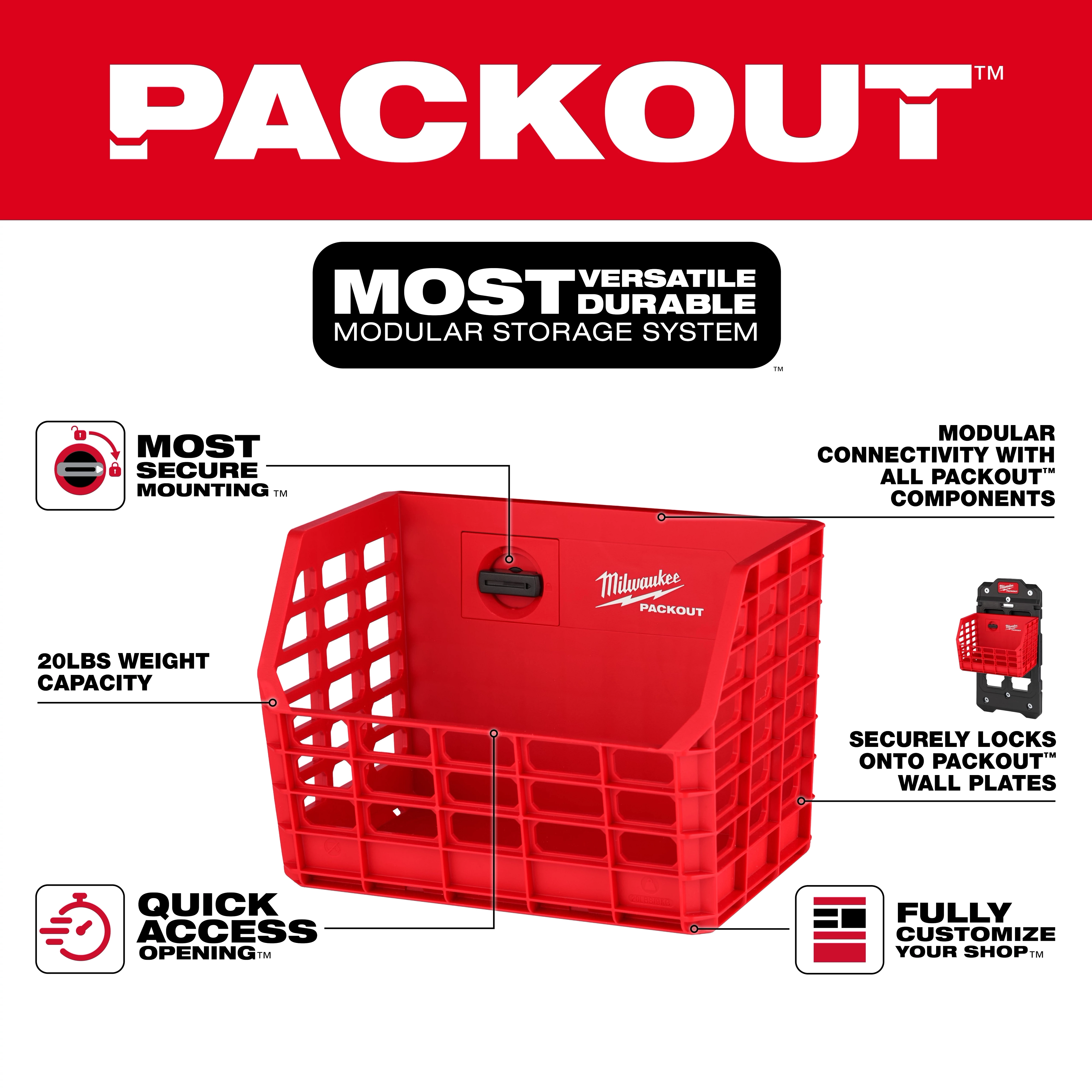 PACKOUT™ Compact Wall Basket
