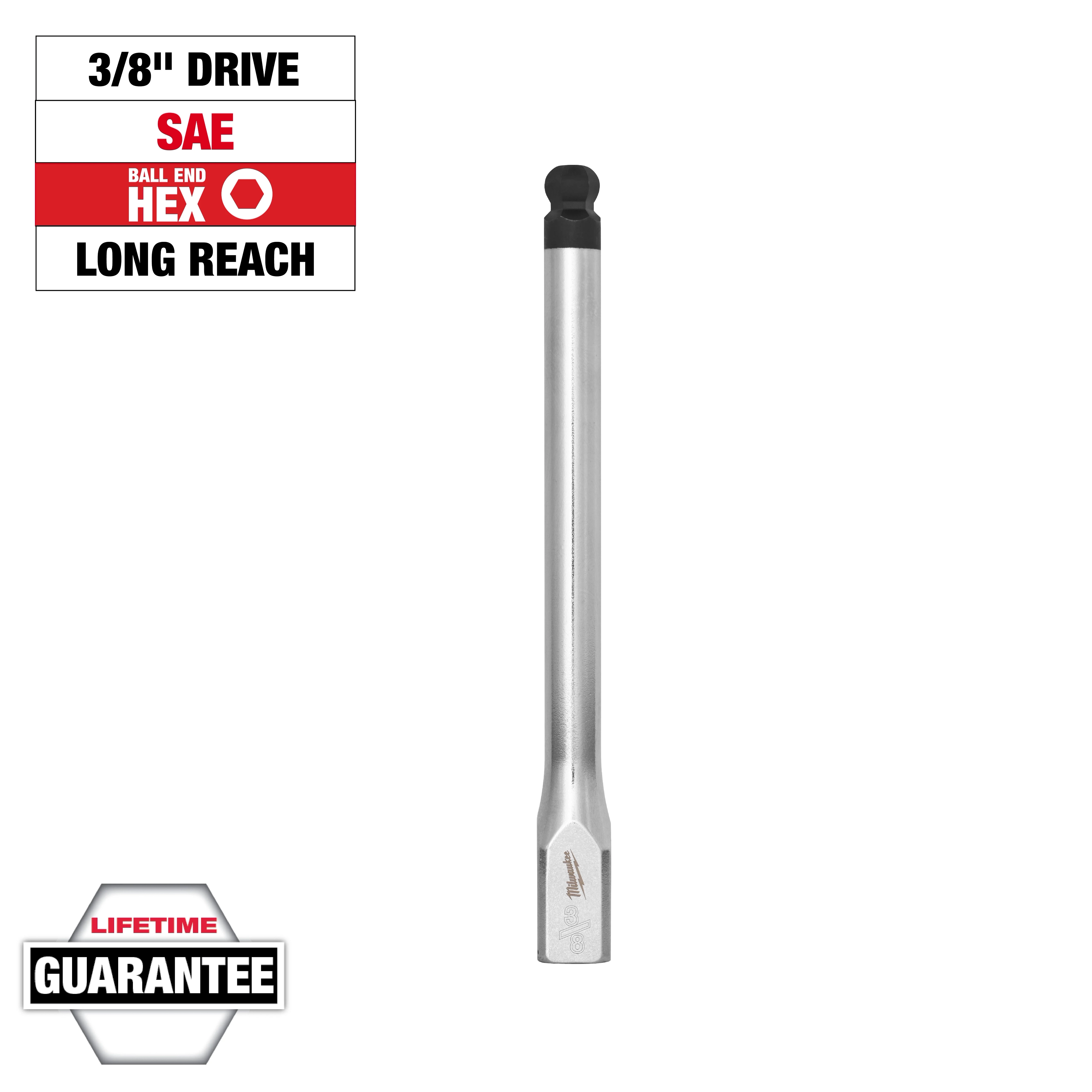 3/8" Drive 3/8" Long Ball End Hex Bit Socket with long reach and lifetime guarantee.