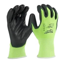 48-73-8914 - High Visibility Cut Level 1 Polyurethane Dipped Glove - XXL