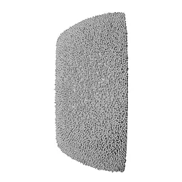 2-1/2" Flared Contour Buffing Wheel features dense, gray, abrasive fibers. Suitable for smoothing surfaces and polishing finishes.