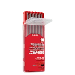 Mechanical Pencil Replacement Lead – Graphite in a red plastic case with a transparent lid, containing 10 pieces of lead.