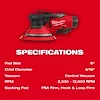 M12 FUEL™ 6" Random Orbital Sander Kit (3/16"), view 20