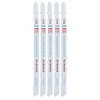 5-1/4" 14TPI Metal Cutting T Shank Jig Saw Blade 5PK features five silver blades with red text and three red stripes.