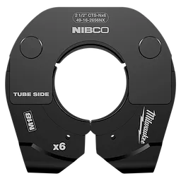NIBCO 2-1/2” Press Ring for use with M18 FORCE LOGIC Long Throw Press Tool, features Tube Side and x6 markings.