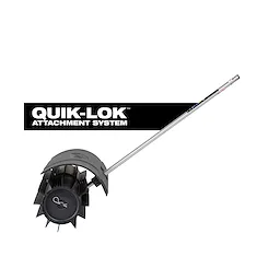 QUIK-LOK Rubber Broom Attachment with long handle and rubber broom head on white background.