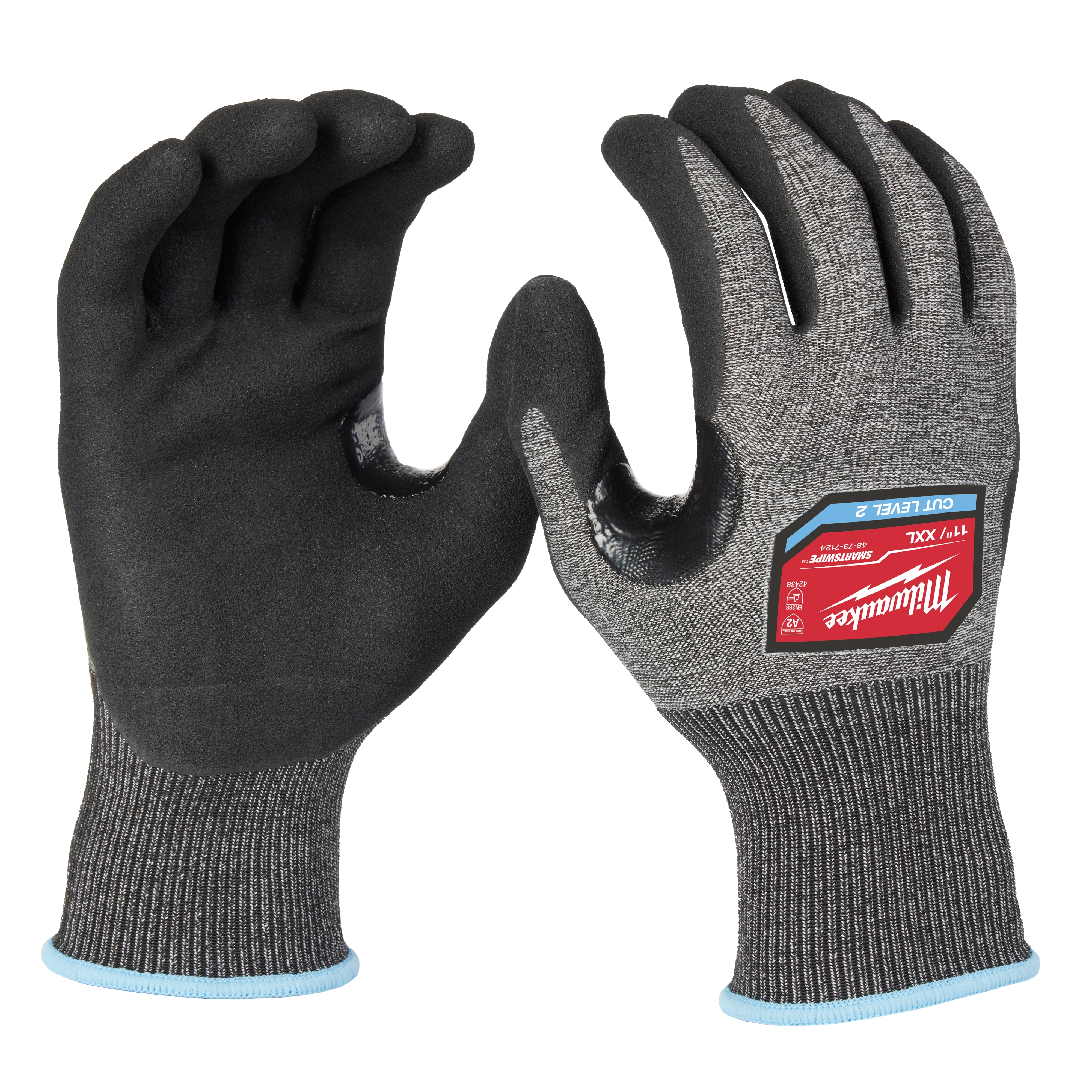 Cut Level 2 High-Dexterity Nitrile Dipped Gloves (XXL) | Milwaukee