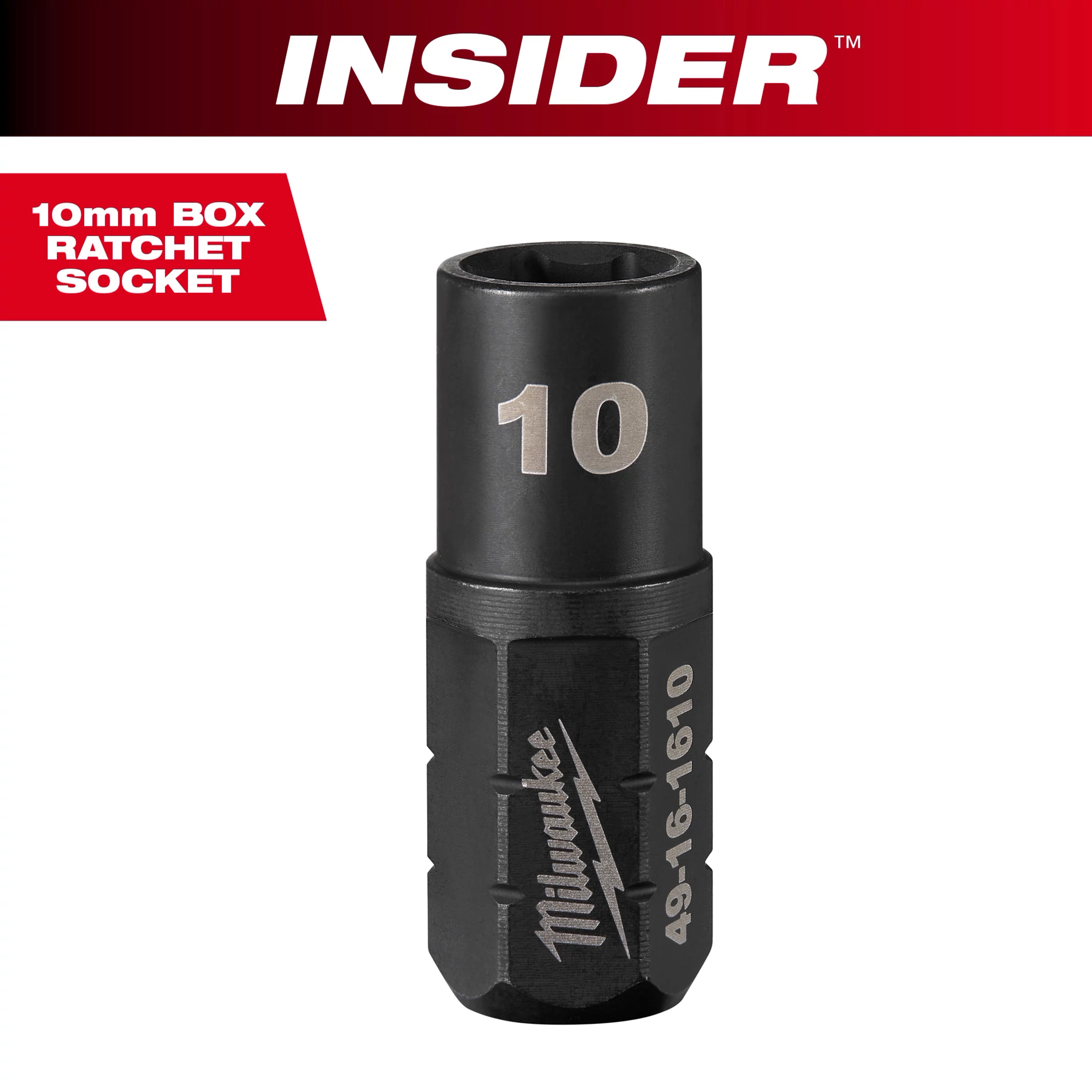 INSIDER™ Box Ratchet Socket 6 Point 10mm