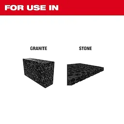Granite and Stone Bit text with granite and stone blocks.