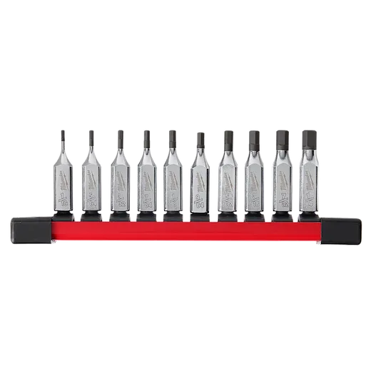 10pc 1/4" Drive Hex Bit Socket Set - SAE