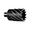 HSS Angular Cutter, a cylindrical cutting tool with helical flutes and sharp teeth designed for efficient drilling and cutting applications.
