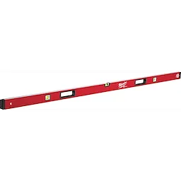 REDSTICK Level, a red and silver precision measuring tool with multiple vials and ergonomic handles.