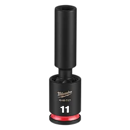 SHOCKWAVE Impact Duty 3/8" Drive 11MM Deep Swivel Socket standing upright on a plain background.