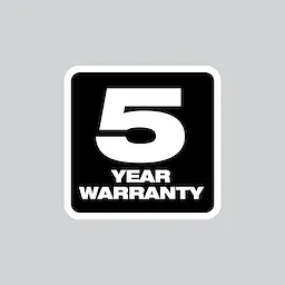 2846-20 M18 TOP-OFF 175W POWER SUPPLY comes with a 5-year warranty; displayed in bold white text on a black square background.