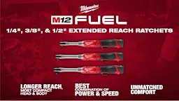 Milwaukee M12 FUEL Extended Reach Ratchet Video.