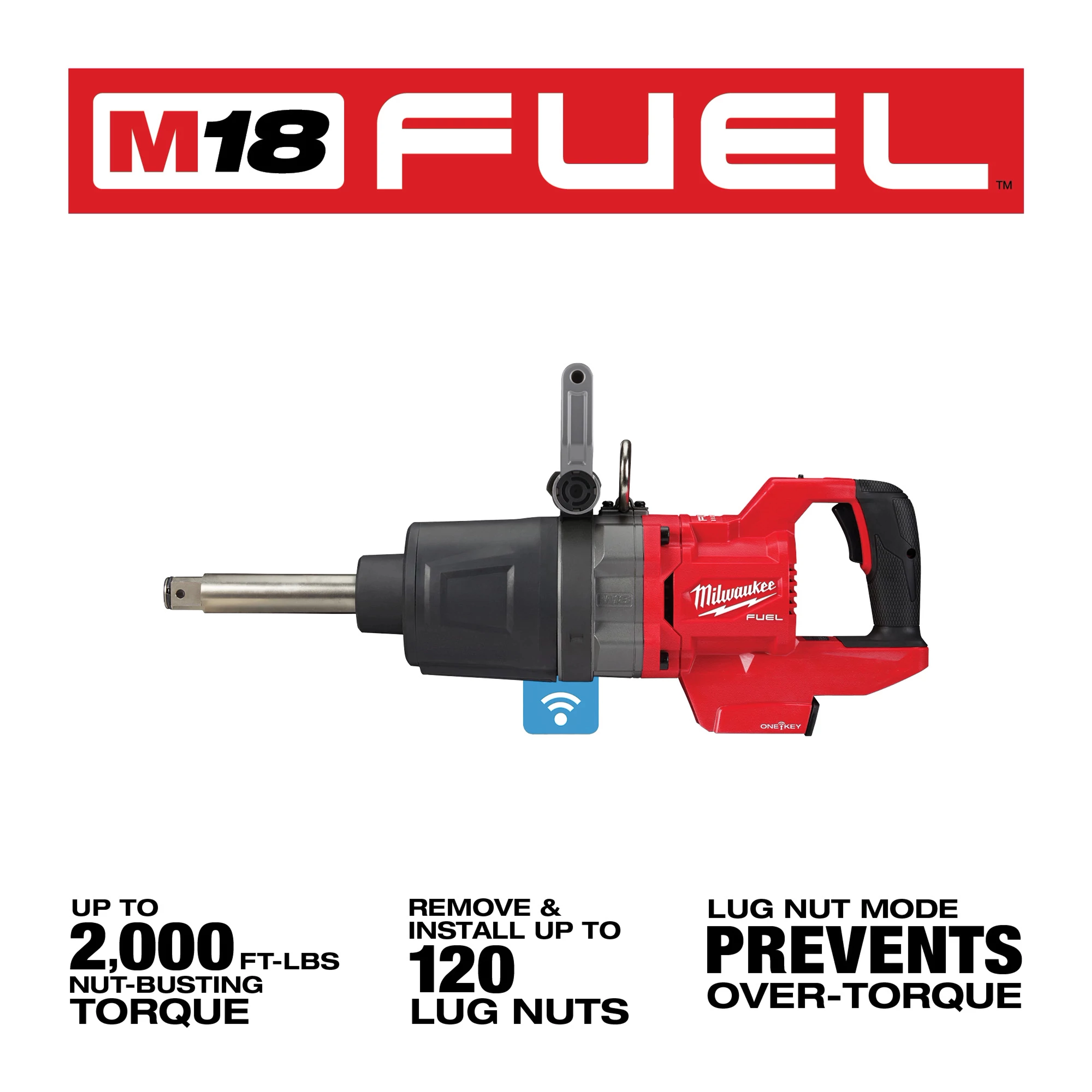M18 FUEL™ 1" D-Handle Ext. Anvil High Torque Impact Wrench w/ ONE-KEY™ FUEL USP