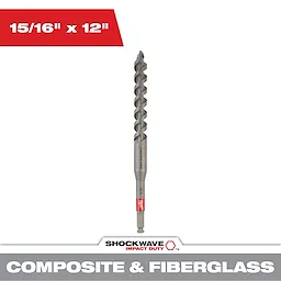 15/16 in. x 12 in. Fiberglass Utility Auger Bit