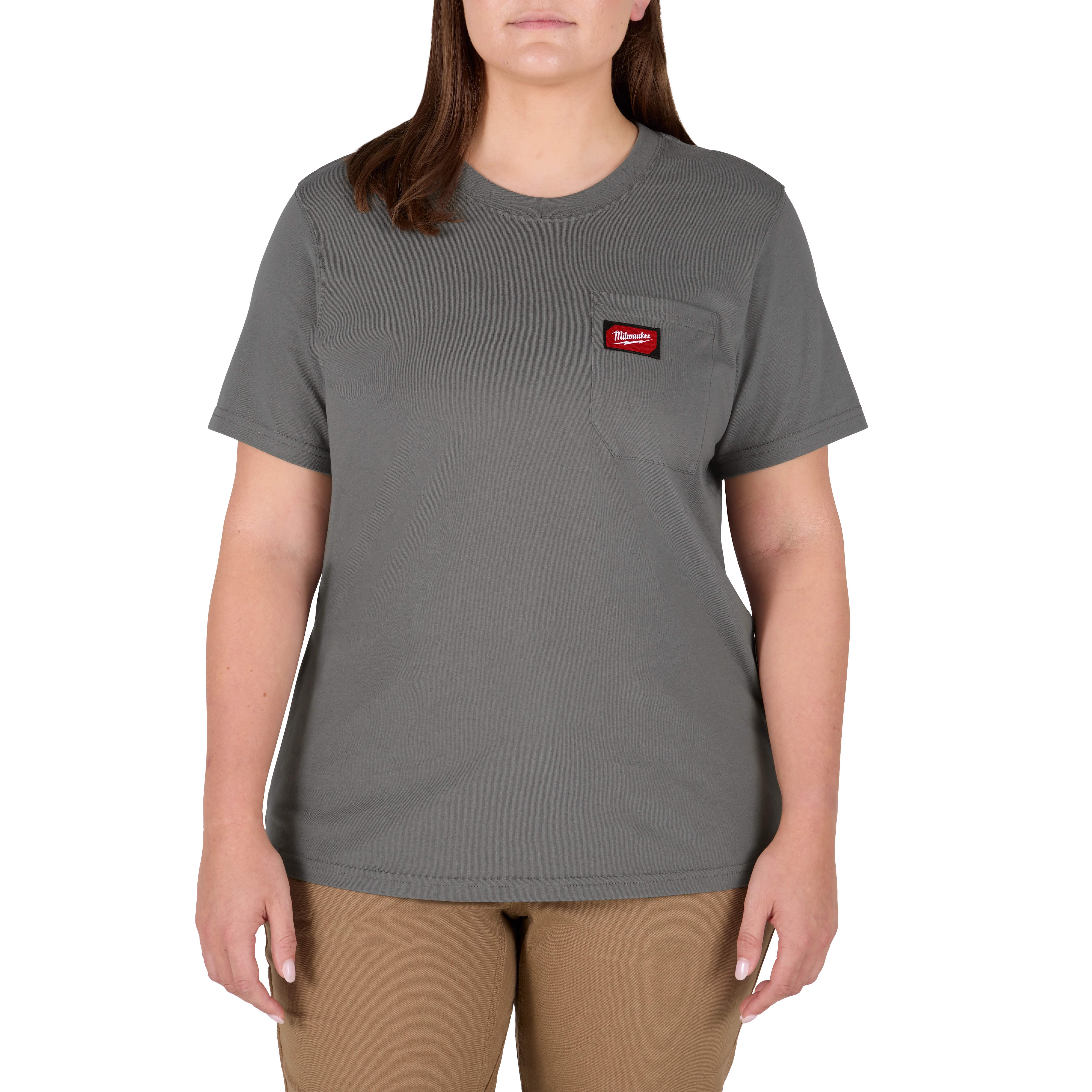 Women's GRIDIRON™ Pocket T-Shirt - Short Sleeve Gray M
