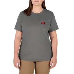 Women's GRIDIRON™Pocket T-Shirt - Short Sleeve Gray