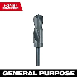 48-89-2757 General Purpose drill bit with a 1-3/16 inch diameter, featuring a short, pointed tip and a smooth, dark finish.