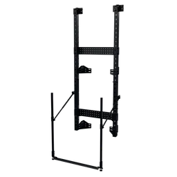 The PACKOUT™ Rack Frame is a modular black metal frame for storage solutions. It features vertical and horizontal support bars and adjustable components, allowing customizable configurations. The sturdy design is ideal for organizing tools and equipment.