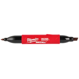 INKZALL™ Double Sided Black Jobsite Marker – Fine Point & Chisel Tip