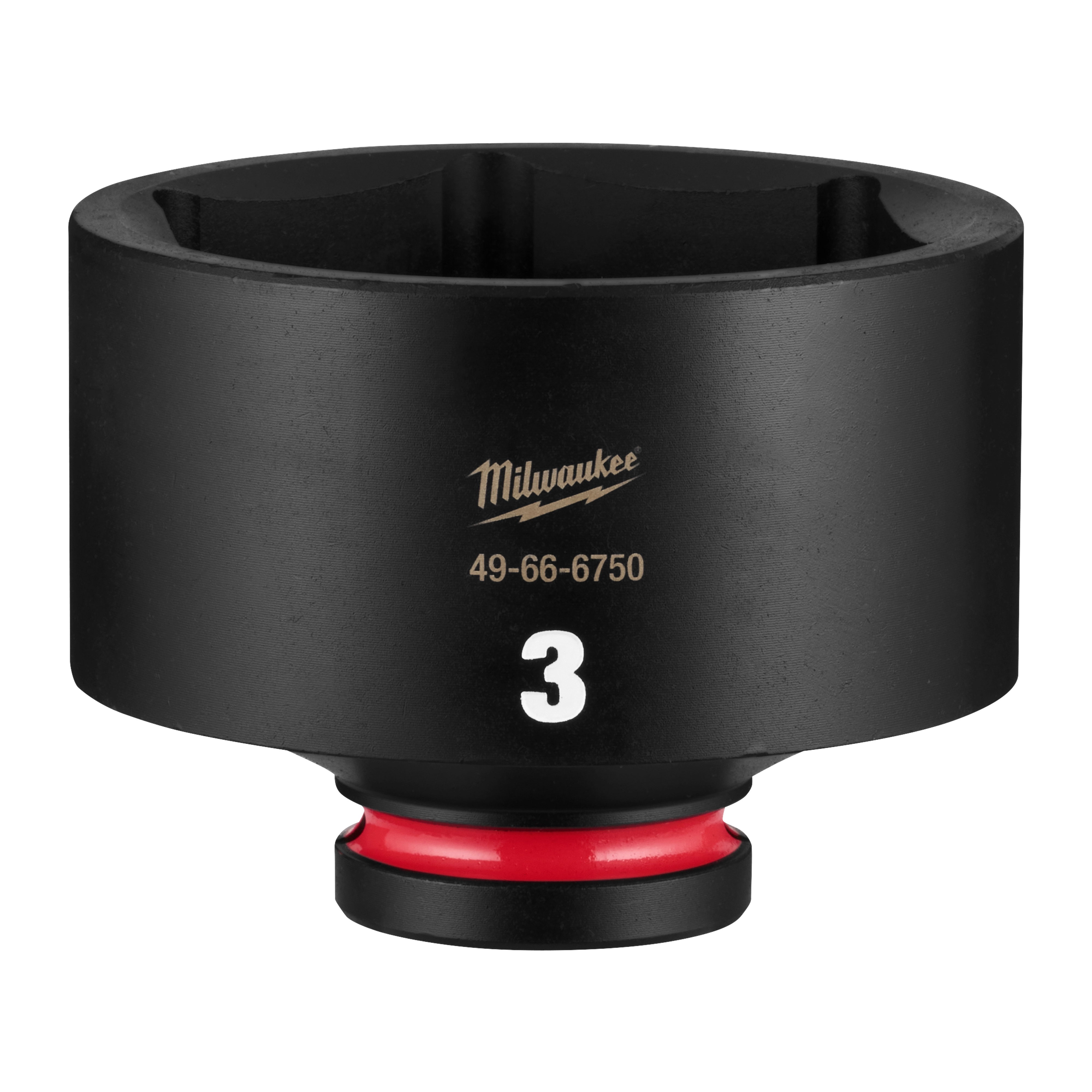 SHOCKWAVE Impact Duty 3/4" Drive 3" Standard 6 Point Socket standing upright on a plain background.