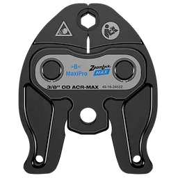 3/8" ZoomLock MAX Press Jaw for M12 FORCE LOGIC Press Tools, black with grey details, used for pressing connections on copper tubing.
