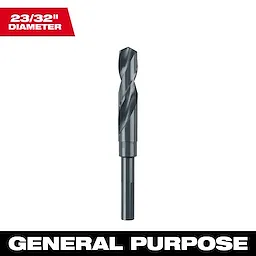 48-89-2745 Primary Image shows a 23/32-inch general purpose twist drill bit with a black finish against a plain white background.