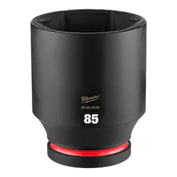 SHOCKWAVE Impact Duty 1" Drive 85MM Deep Impact Socket in black with product number 49-66-6648 and a red ring near the base.