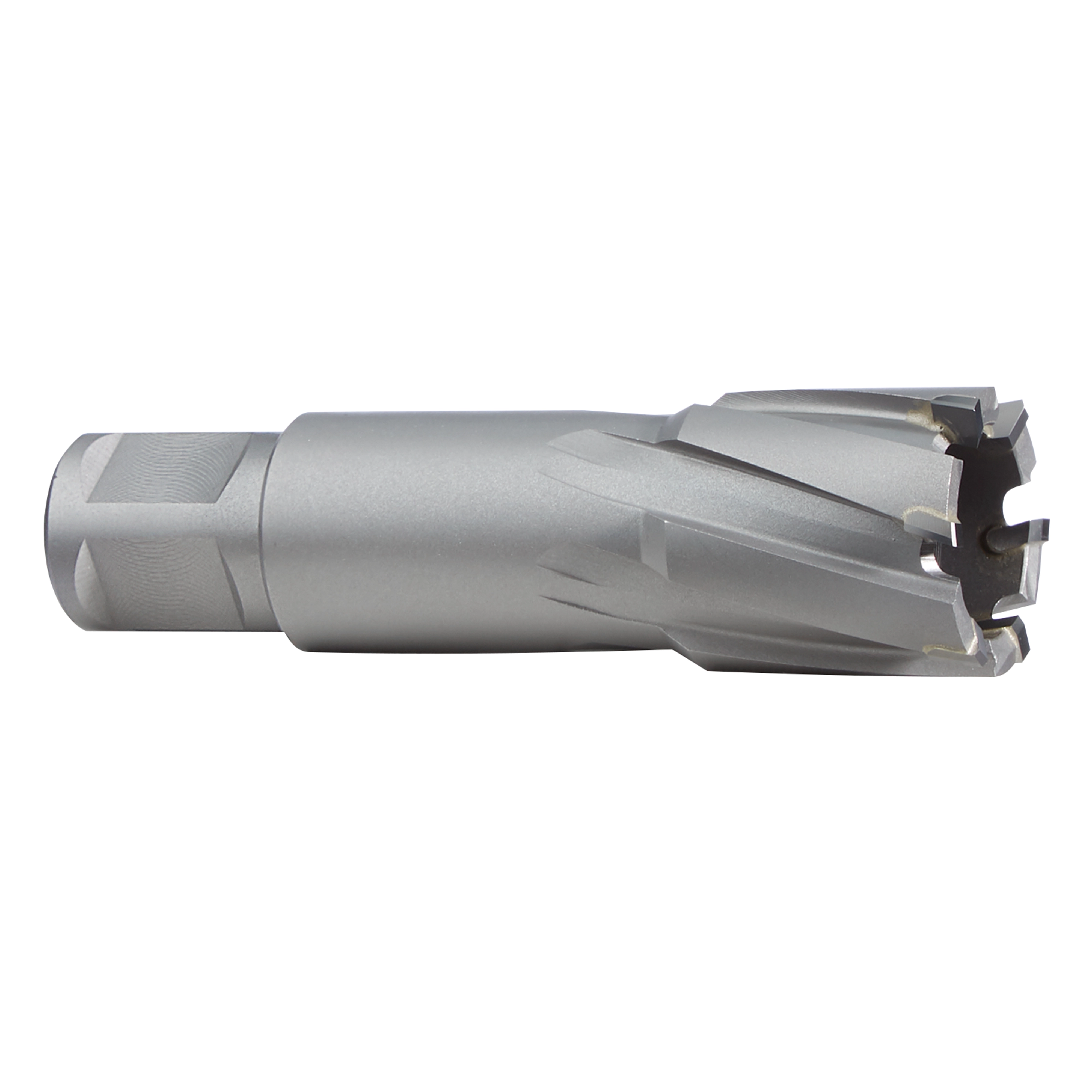 Metal drill bit model number 49-59-4106 with a cylindrical shaft and multiple sharp cutting edges on the tip designed for precise drilling.