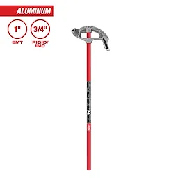 1" Aluminum EMT Conduit Bender with a red handle, designed for bending 1" EMT and 3/4" rigid/IMC conduits.